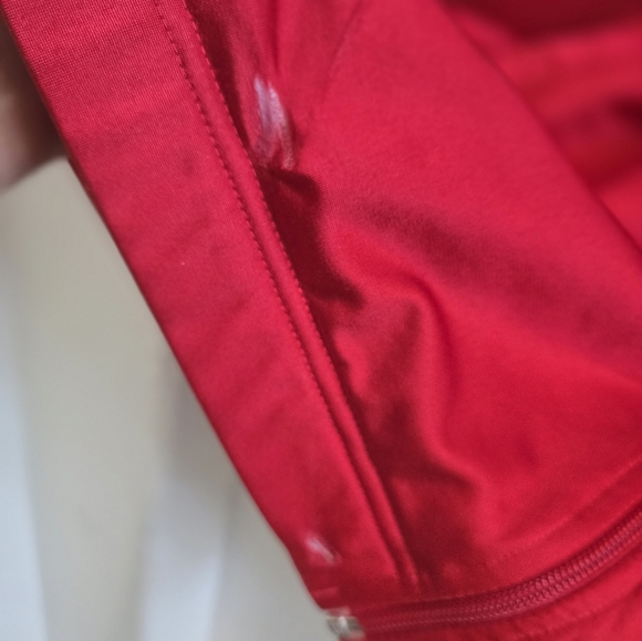 Adidas red soccer zip up size large. - Picture 5 of 5